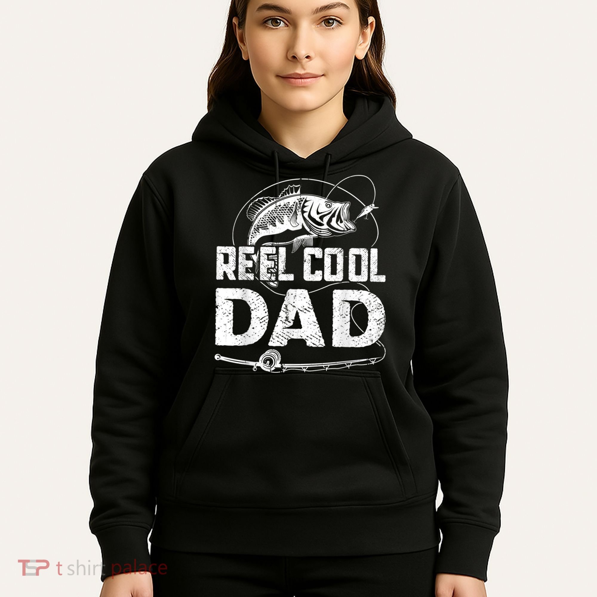 Reel Cool Dad Fishing Daddy Fathers Day Funny Hoodie