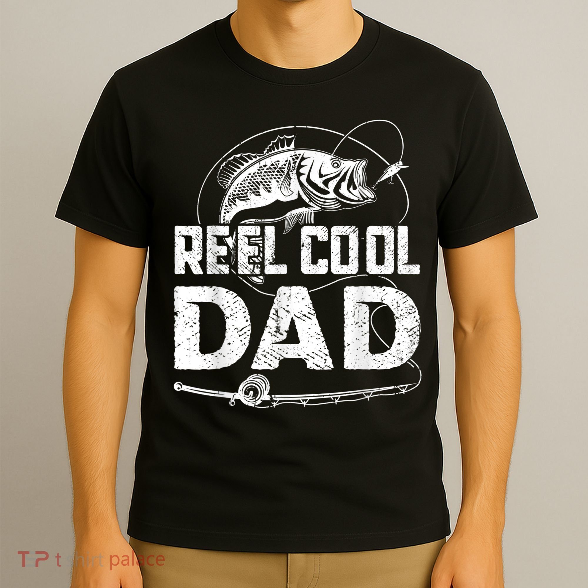 Reel Cool Dad Fishing Daddy Fathers Day Funny T-Shirt