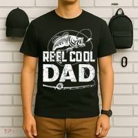 Reel Cool Dad Fishing Daddy Fathers Day Funny T-Shirt thumb 6