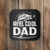 Reel Cool Dad Fishing Daddy Fathers Day Funny Coaster thumb 0