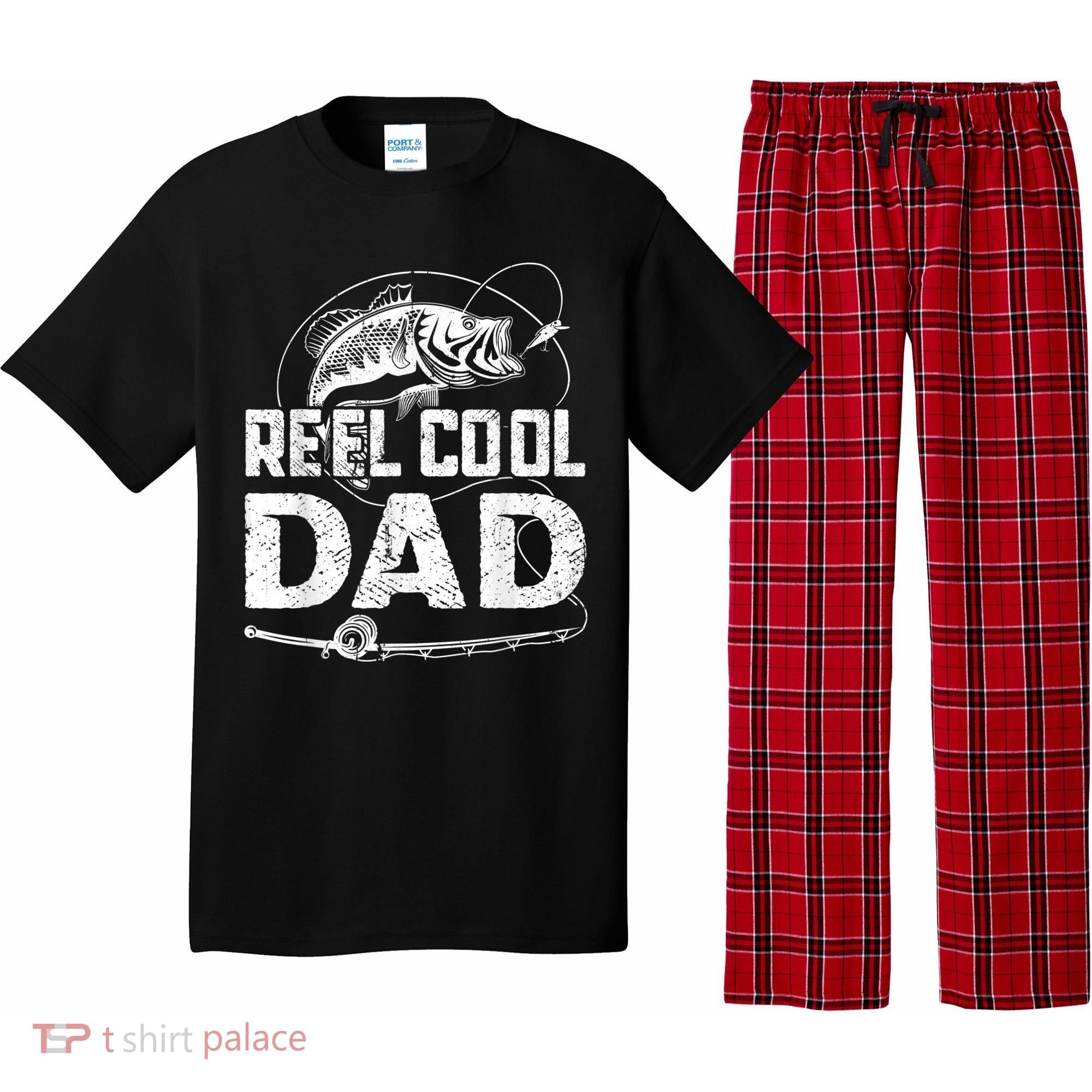 Reel Cool Dad Fishing Daddy Fathers Day Funny Pajama Set