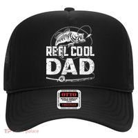Reel Cool Dad Fishing Daddy Fathers Day Funny Hat thumb 0