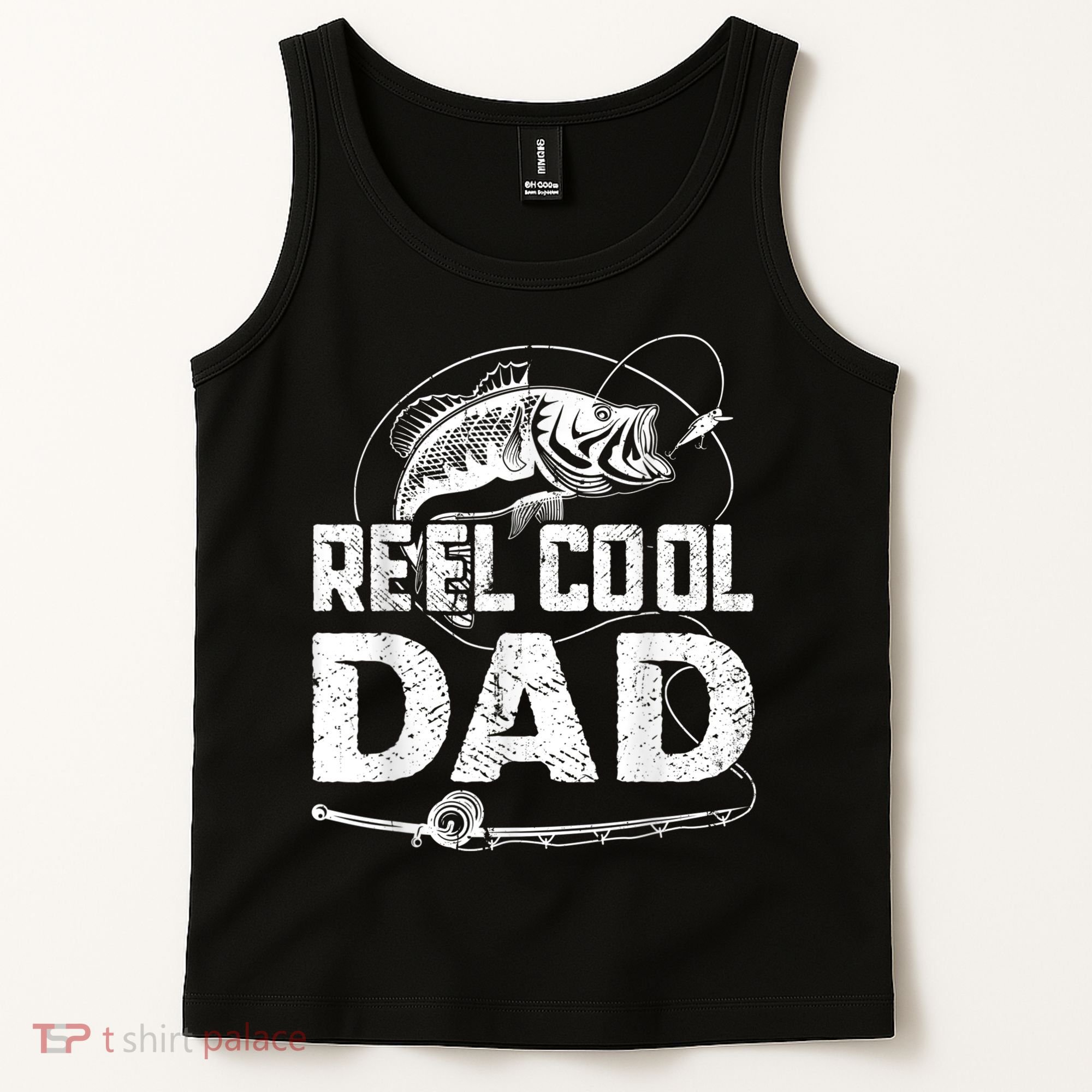 Reel Cool Dad Fishing Daddy Fathers Day Funny Tank Top