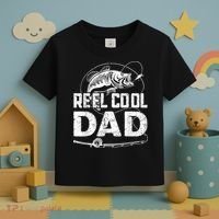 Reel Cool Dad Fishing Daddy Fathers Day Funny Toddler T-Shirt thumb 3