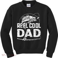 Reel Cool Dad Fishing Daddy Fathers Day Funny Kids Sweatshirt thumb 0