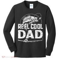 Reel Cool Dad Fishing Daddy Fathers Day Funny Kids Long Sleeve Shirt thumb 0