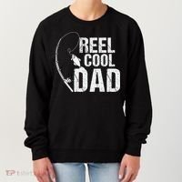 Reel Cool Dad Fishing Themed Graphic Women's Sweatshirt thumb 0