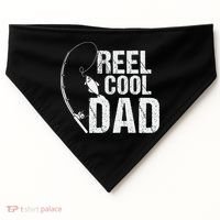 Reel Cool Dad Fishing Themed Graphic USA-Made Doggie Bandana thumb 0