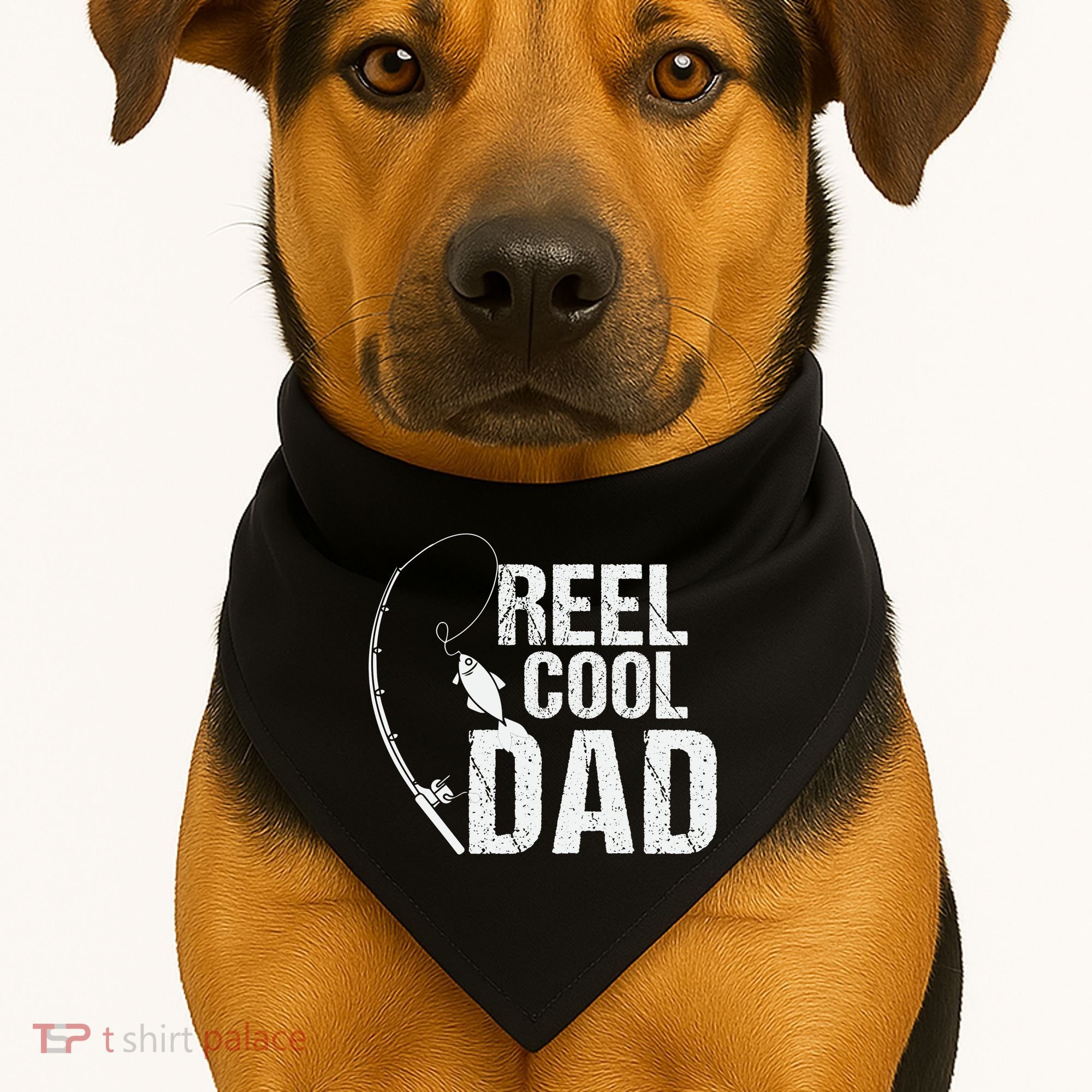Reel Cool Dad Fishing Themed Graphic USA-Made Doggie Bandana