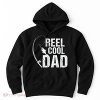 Reel Cool Dad Fishing Themed Graphic Hoodie thumb 0