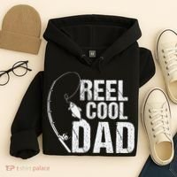 Reel Cool Dad Fishing Themed Graphic Hoodie thumb 4