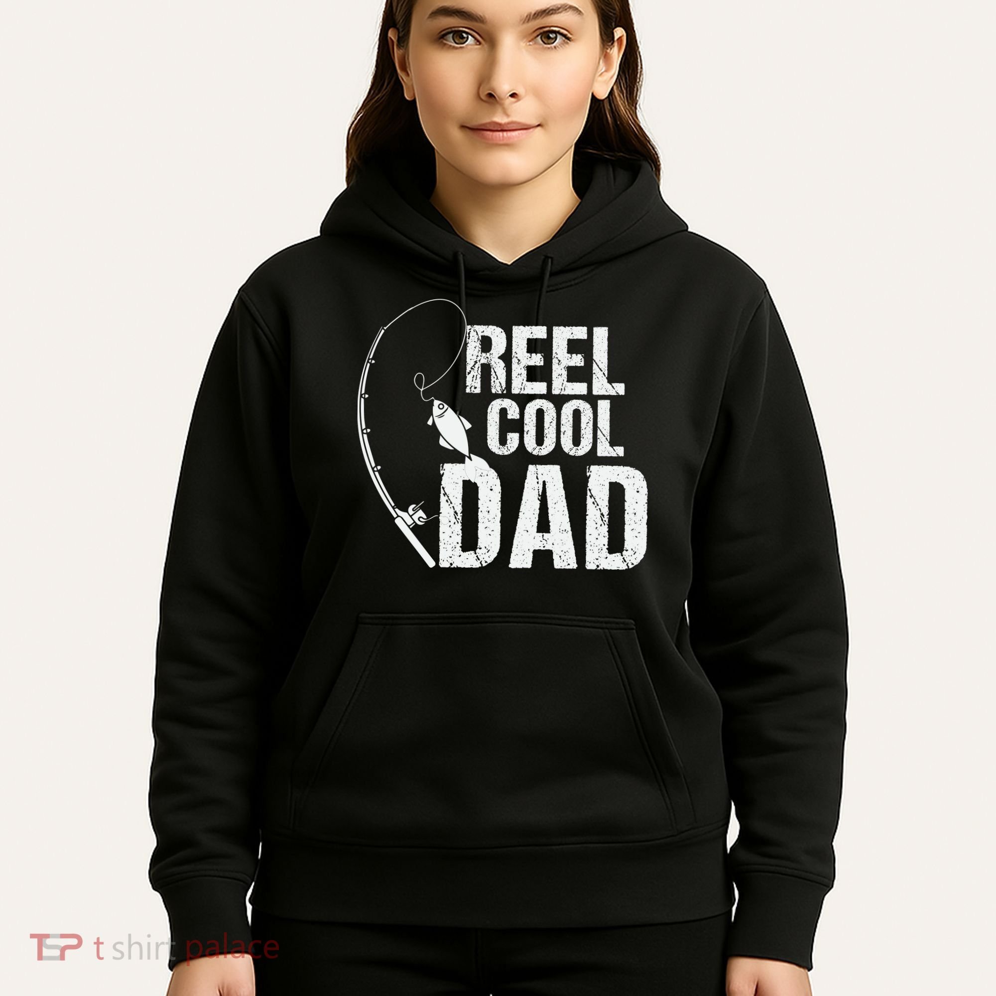 Reel Cool Dad Fishing Themed Graphic Hoodie