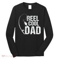 Reel Cool Dad Fishing Themed Graphic Long Sleeve Shirt thumb 0