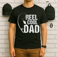 Reel Cool Dad Fishing Themed Graphic T-Shirt thumb 6