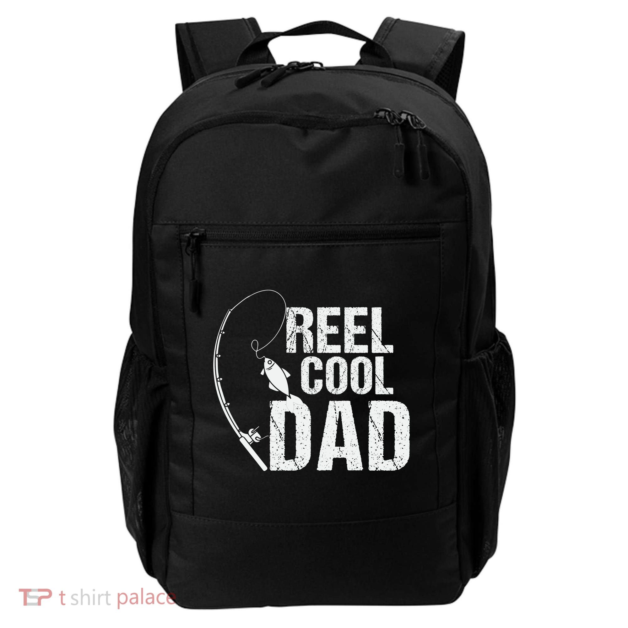 Reel Cool Dad Fishing Themed Graphic Backpack