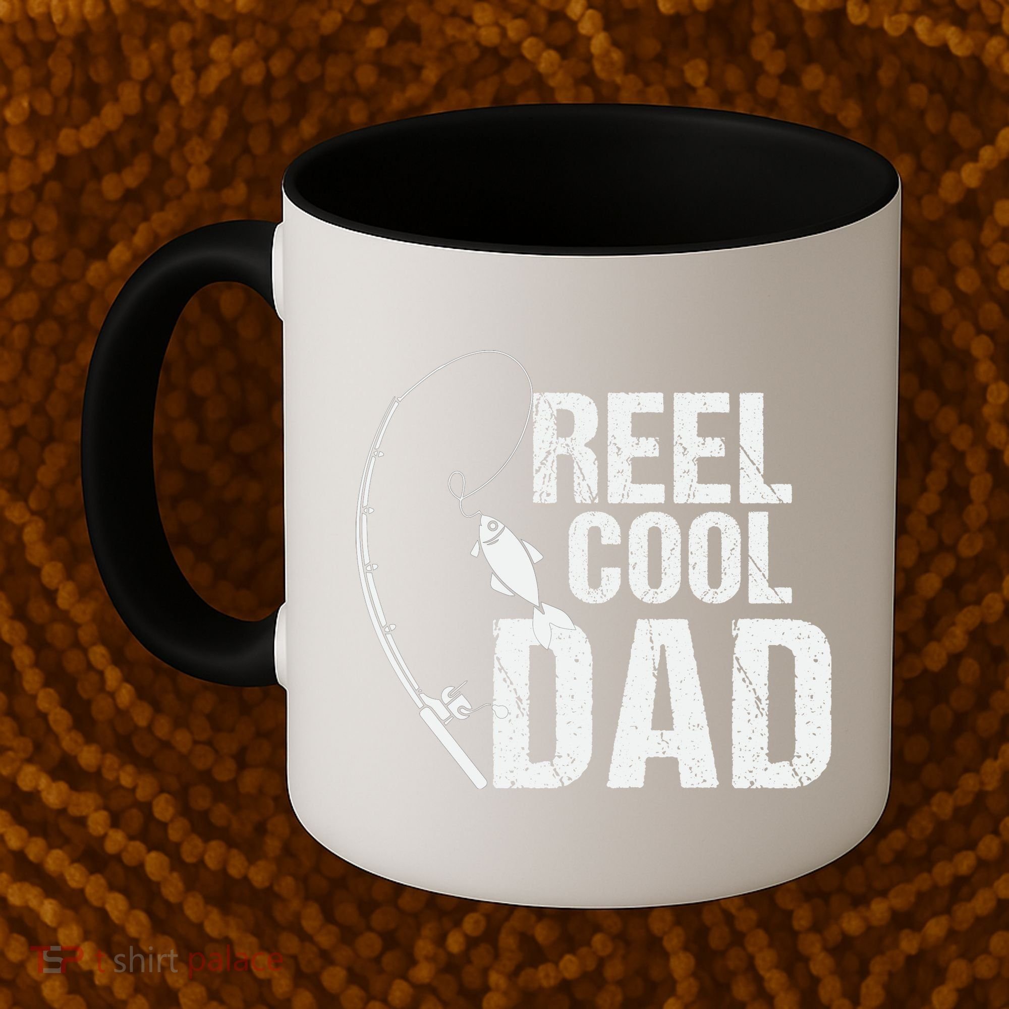 Reel Cool Dad Fishing Themed Graphic Coffee Mug