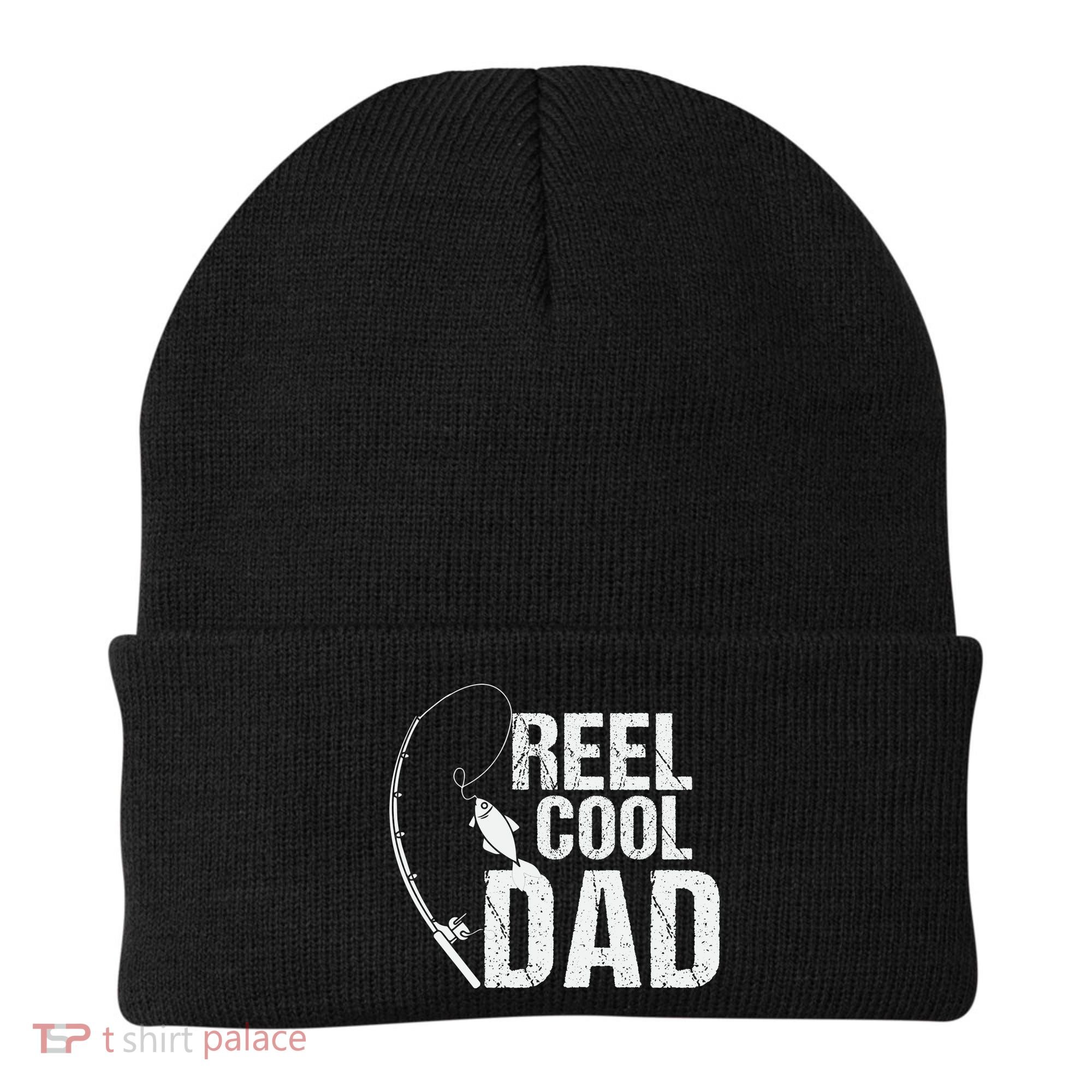 Reel Cool Dad Fishing Themed Graphic Beanie