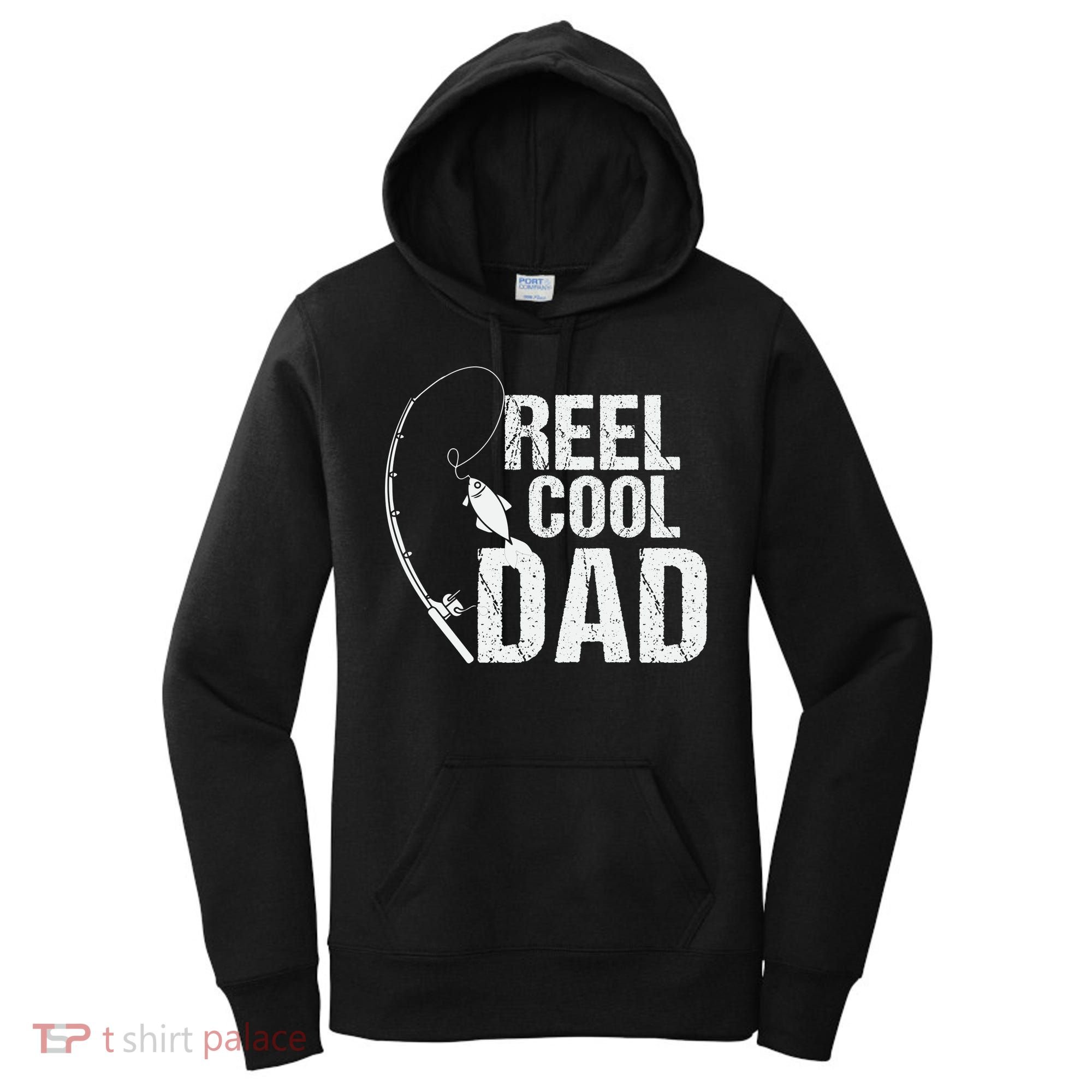 Reel Cool Dad Fishing Themed Graphic Women's Hoodie