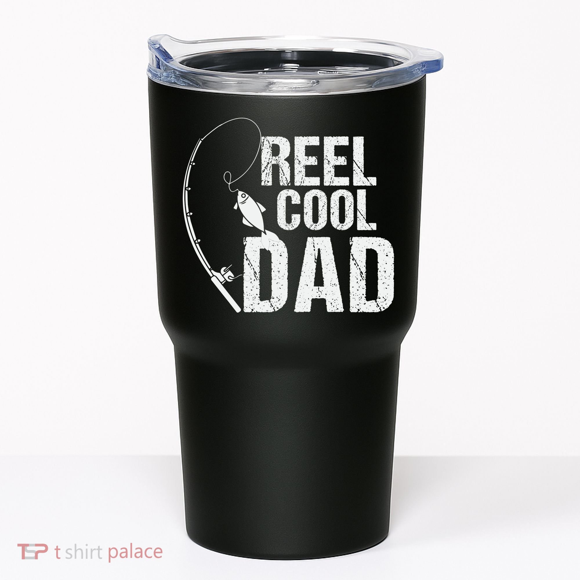 Reel Cool Dad Fishing Themed Graphic Tumbler