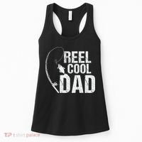 Reel Cool Dad Fishing Themed Graphic Women's Tank Top thumb 0