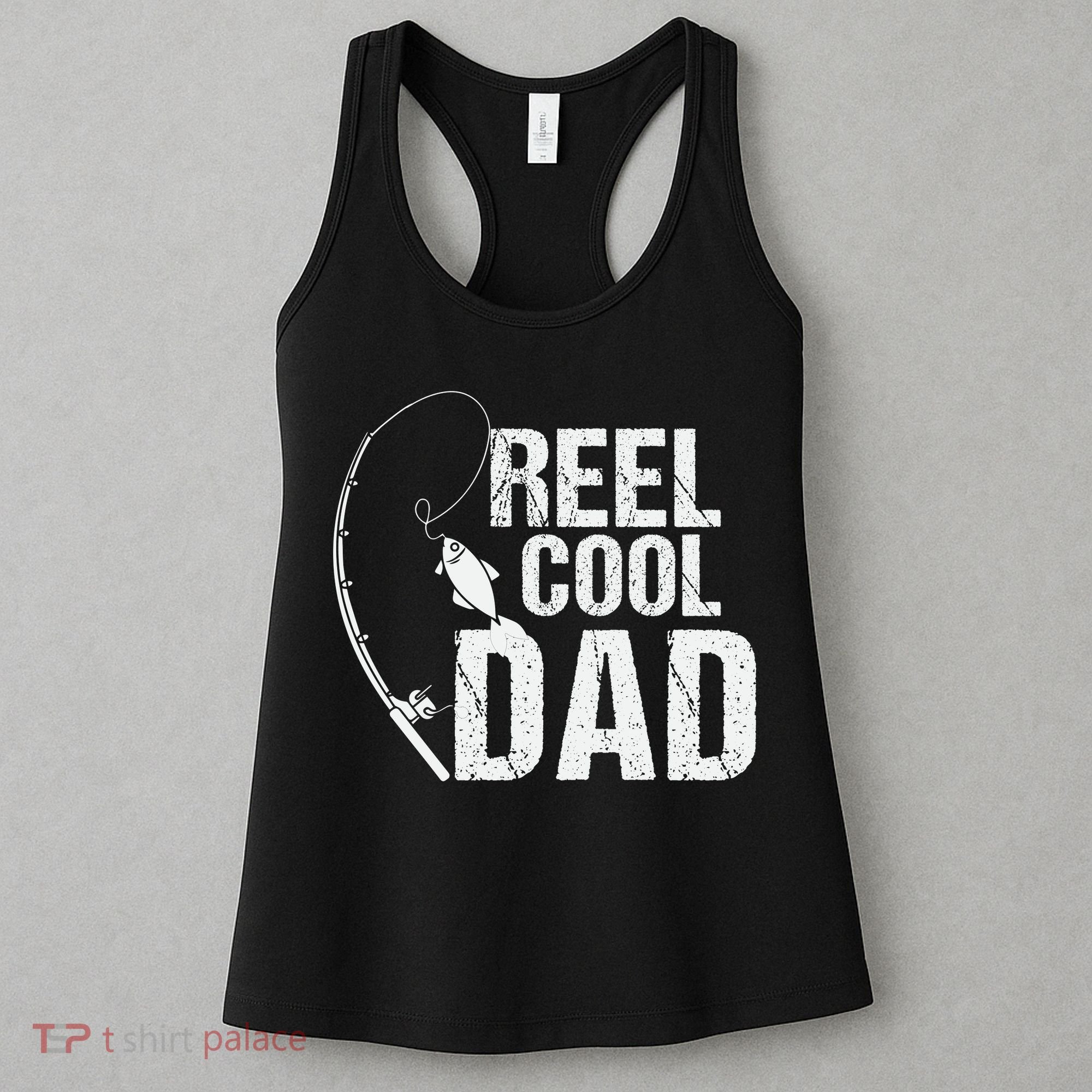 Reel Cool Dad Fishing Themed Graphic Women's Tank Top
