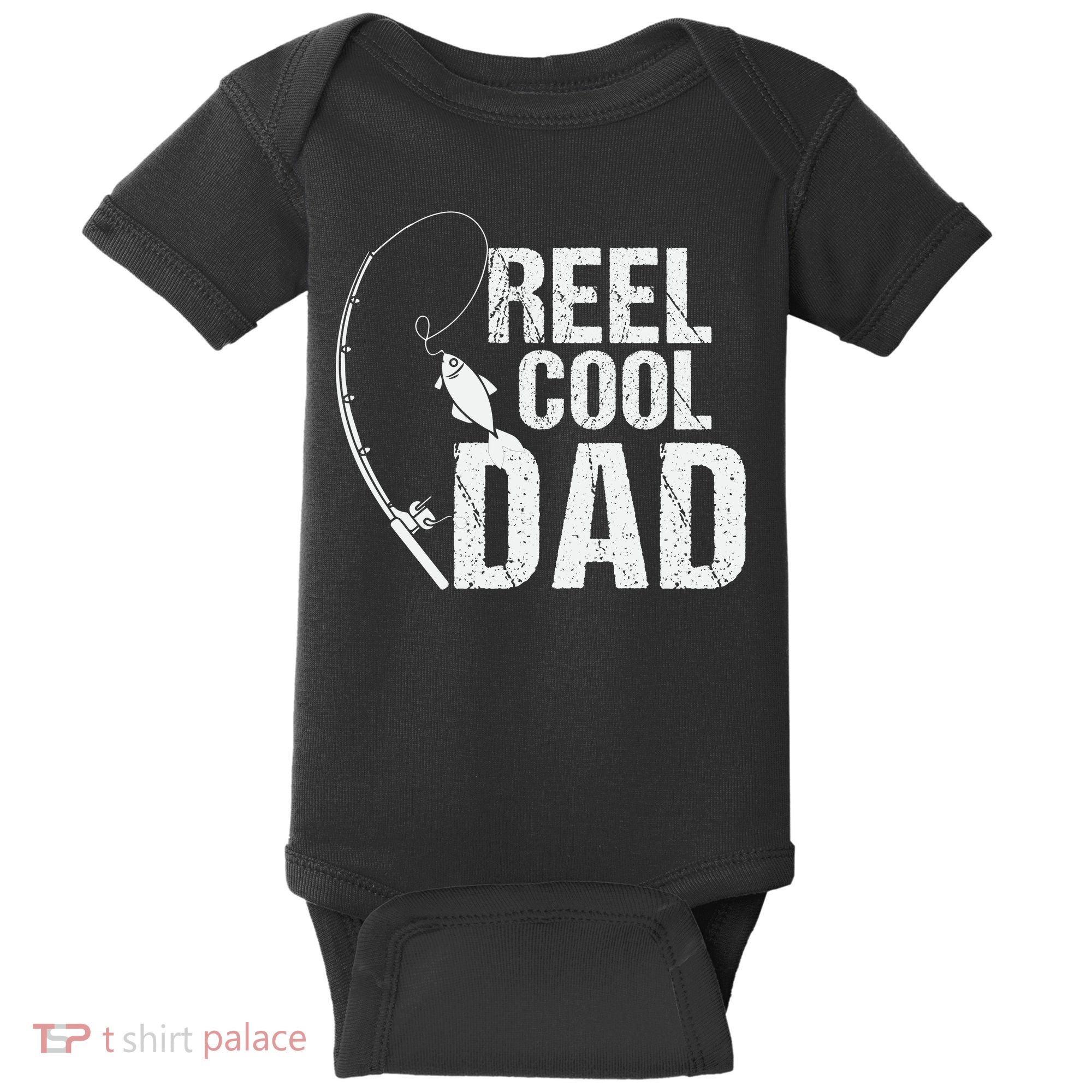 Reel Cool Dad Fishing Themed Graphic Baby Bodysuit