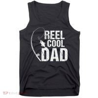 Reel Cool Dad Fishing Themed Graphic Tank Top thumb 0