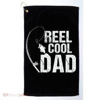 Reel Cool Dad Fishing Themed Graphic Golf Towel thumb 0