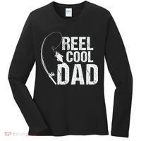 Reel Cool Dad Fishing Themed Graphic Women's Long Sleeve Shirt thumb 0