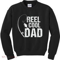 Reel Cool Dad Fishing Themed Graphic Kids Sweatshirt thumb 0