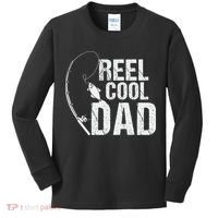 Reel Cool Dad Fishing Themed Graphic Kids Long Sleeve Shirt thumb 0