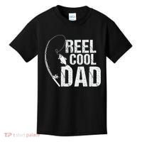 Reel Cool Dad Fishing Themed Graphic Kids T-Shirt thumb 0