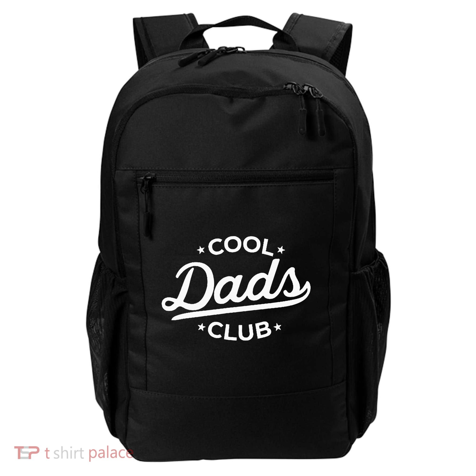 Retro Cool Dads Club Funny Dad Pocket Backpack