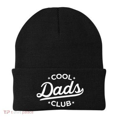 Retro Cool Dads Club Funny Dad Pocket Beanie