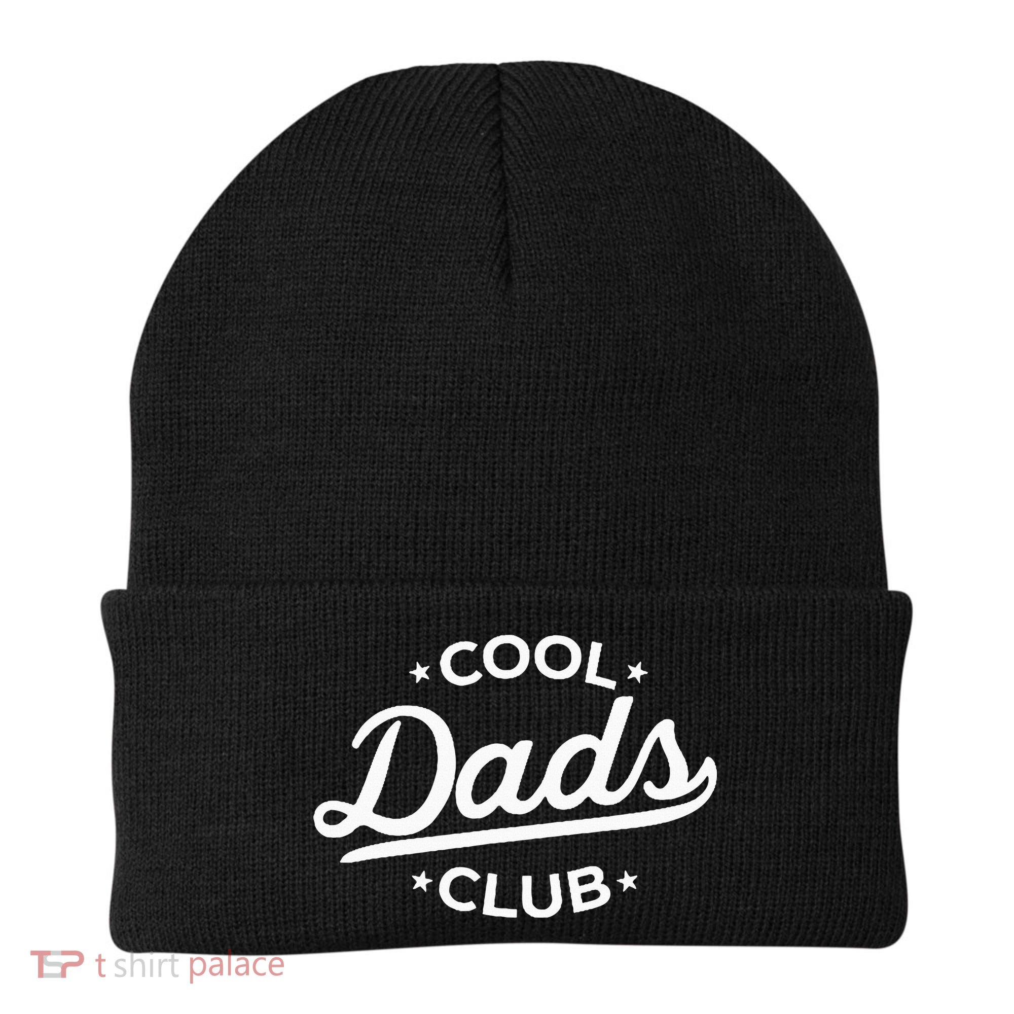 Retro Cool Dads Club Funny Dad Pocket Beanie