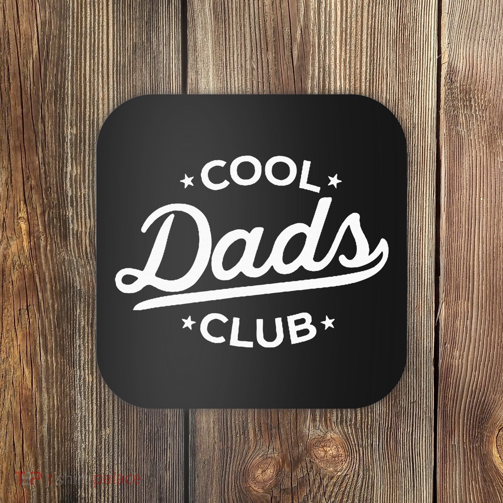 Retro Cool Dads Club Funny Dad Pocket Coaster