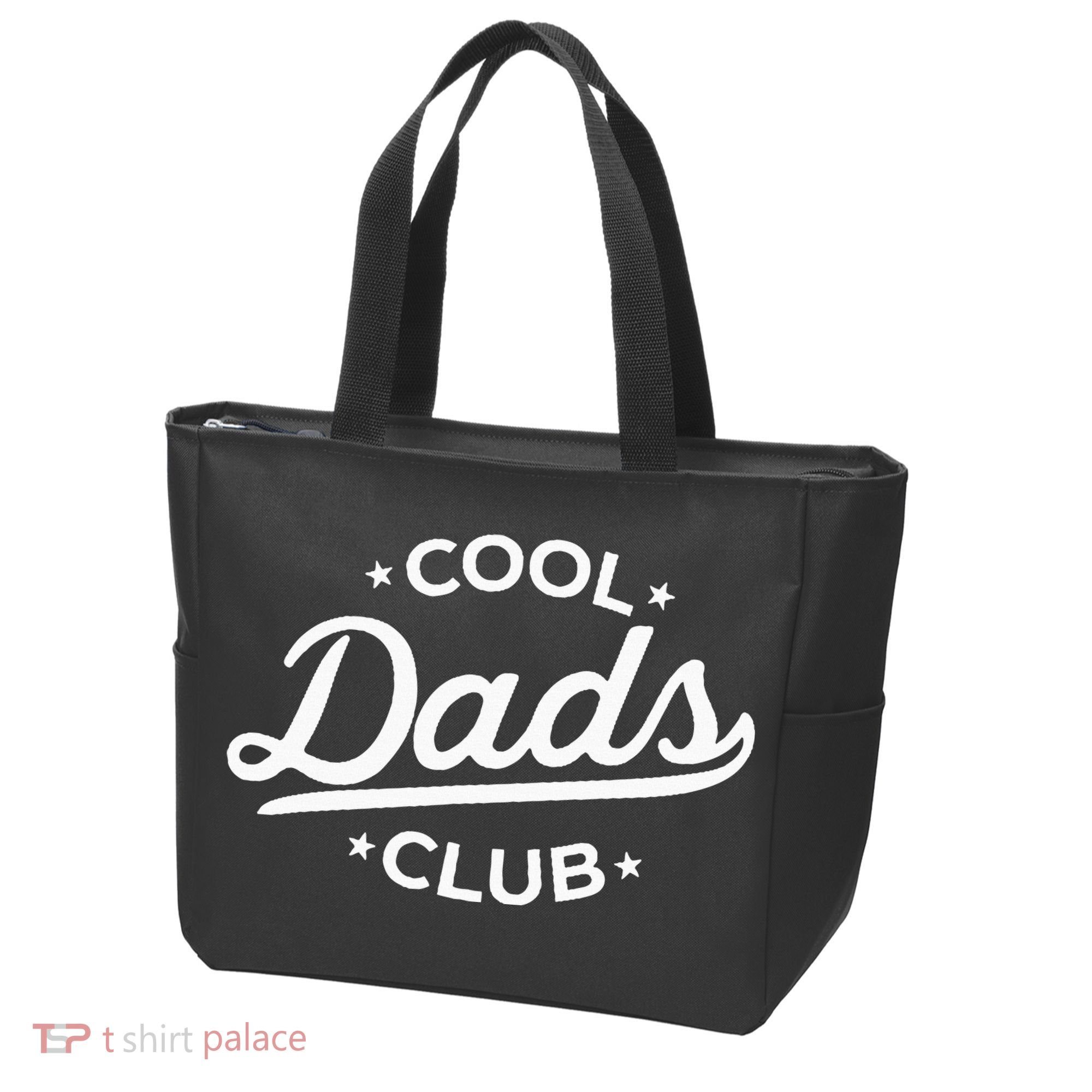 Retro Cool Dads Club Funny Dad Pocket Tote Bag