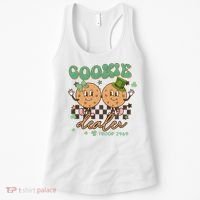 Retro Cookie Dealer St Patrick's Day Troop Number Girl Scout Girl Camping Women's Tank Top thumb 0