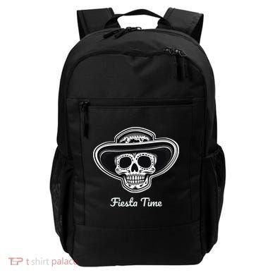 Retro Cinco de Mayo Sugar Candy Skull Fiesta Time Backpack