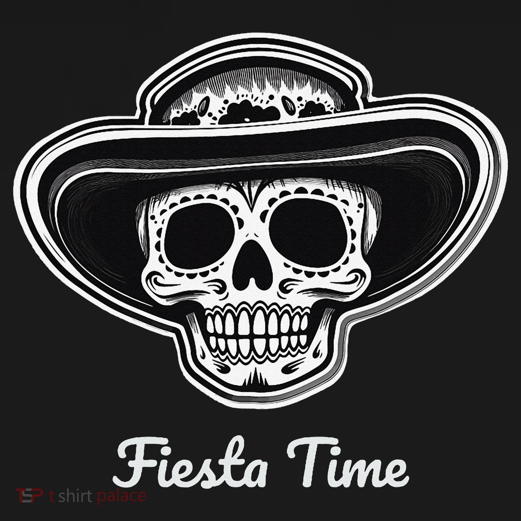 Retro Cinco de Mayo Sugar Candy Skull Fiesta Time Coaster
