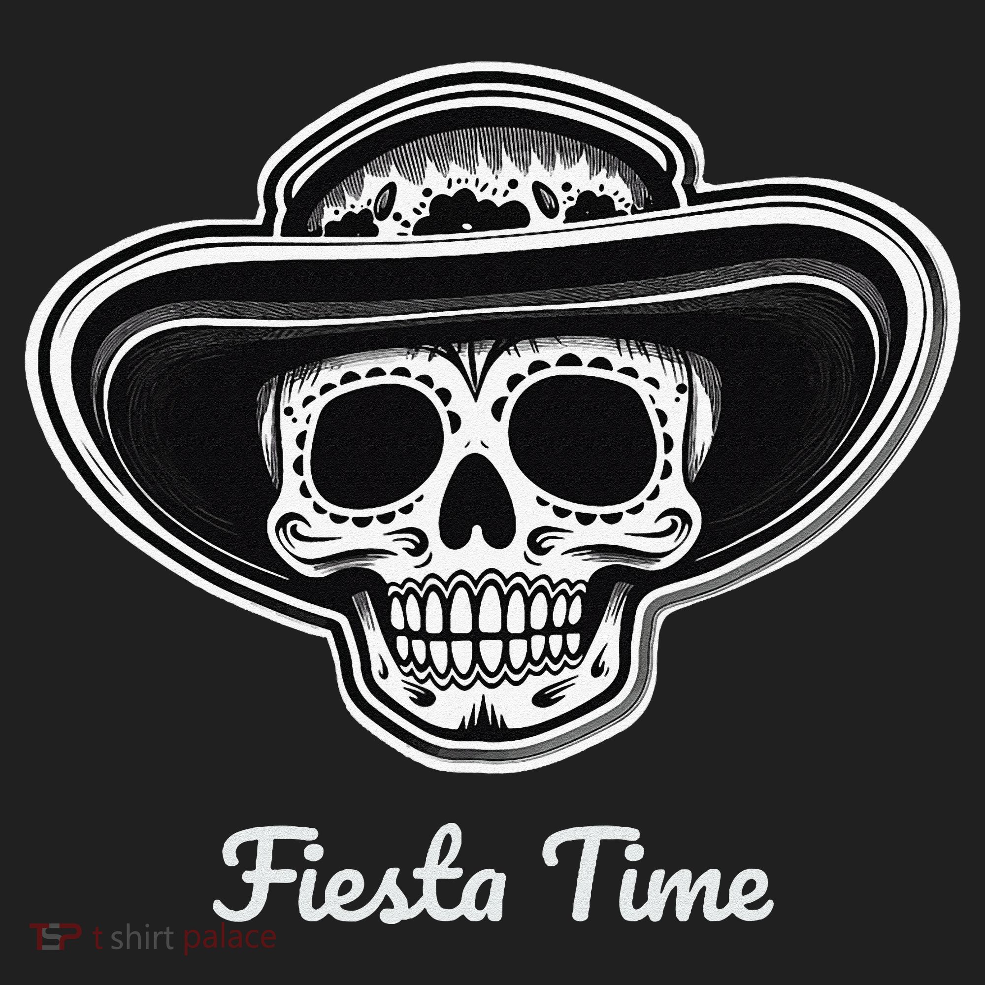 Retro Cinco de Mayo Sugar Candy Skull Fiesta Time Tumbler