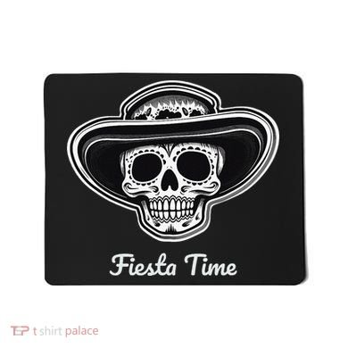 Retro Cinco de Mayo Sugar Candy Skull Fiesta Time Mousepad