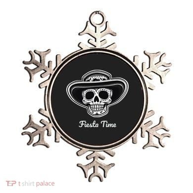 Retro Cinco de Mayo Sugar Candy Skull Fiesta Time Ornament