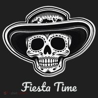 Retro Cinco de Mayo Sugar Candy Skull Fiesta Time Hat thumb 2