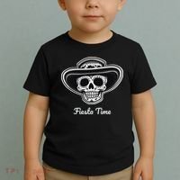 Retro Cinco de Mayo Sugar Candy Skull Fiesta Time Toddler T-Shirt thumb 2