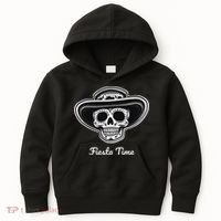 Retro Cinco de Mayo Sugar Candy Skull Fiesta Time Kids Hoodie thumb 0