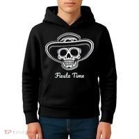 Retro Cinco de Mayo Sugar Candy Skull Fiesta Time Kids Hoodie thumb 4