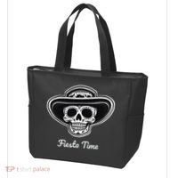 Retro Cinco de Mayo Sugar Candy Skull Fiesta Time Tote Bag thumb 3