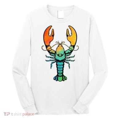 Retro Crawfish Design Louisiana Crayfish Lobster Long Sleeve Shirt