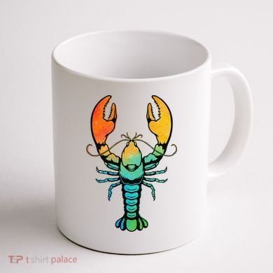 Retro Crawfish Design Louisiana Crayfish Lobster Coffee Mug back
